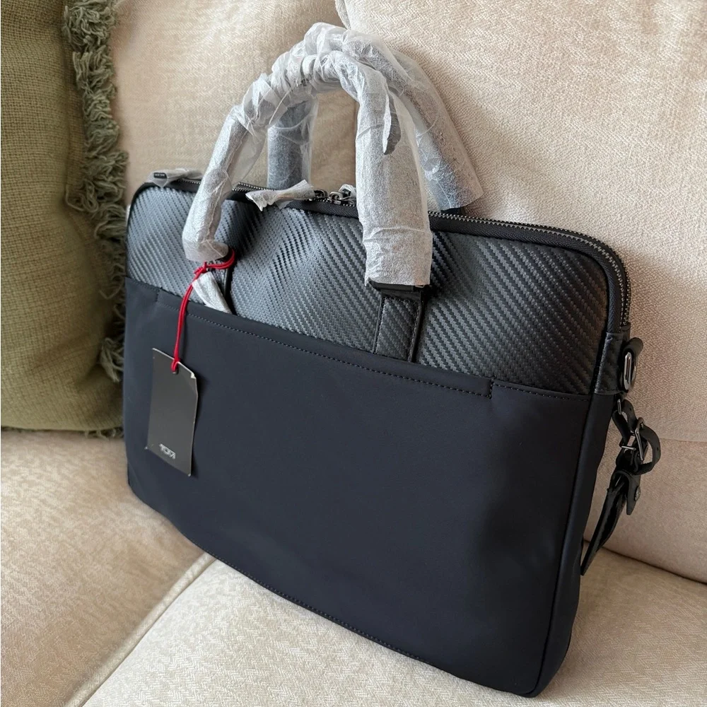 Tumi Black and Gray Men's Briefcase  Never opened or used, brand new